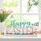 Glitzhome&#xAE; 15.75&#x22; Easter Wooden &#x22;Happy Easter&#x22; Table D&#xE9;cor